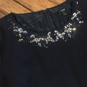J. Crew | collection jewel neck embellished top